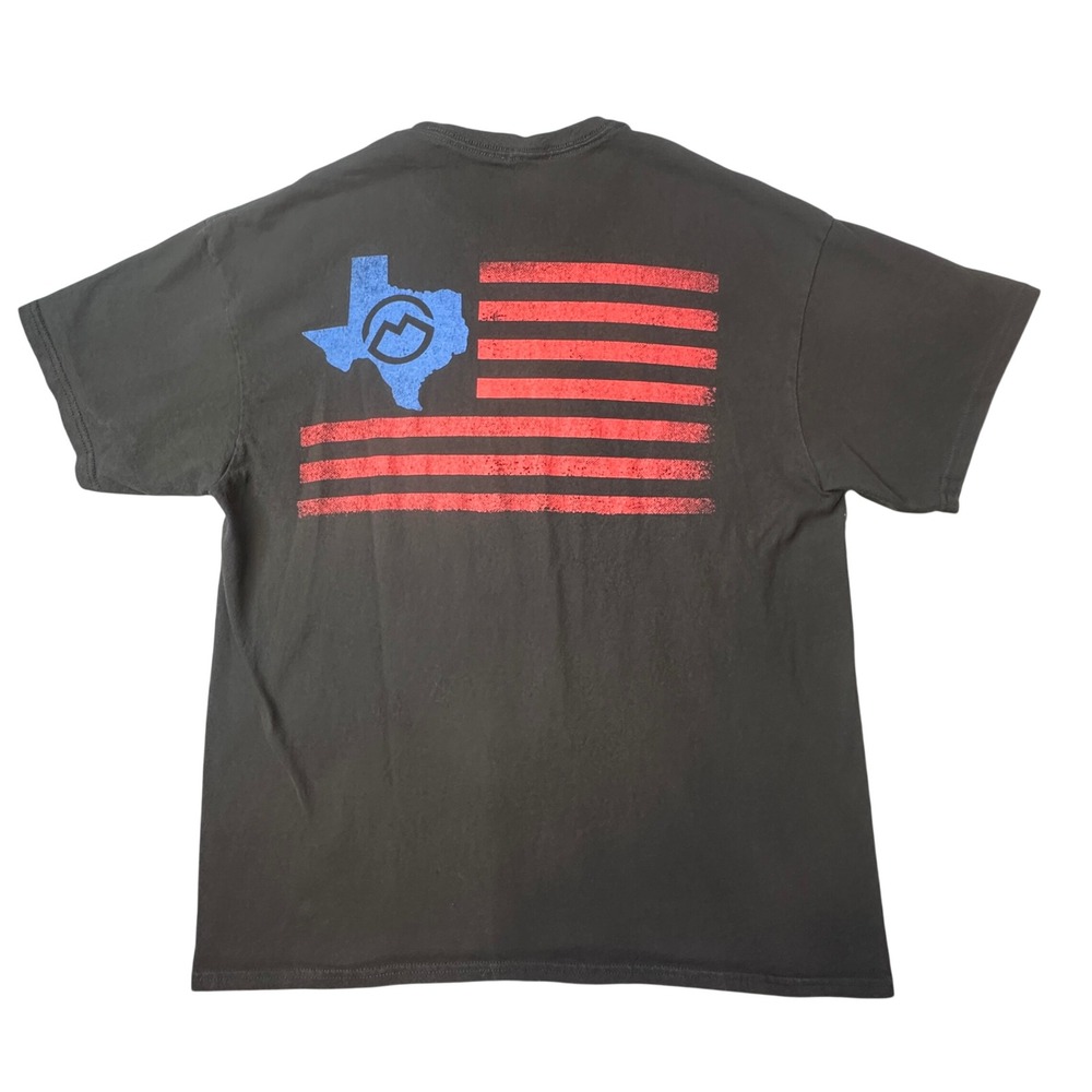 Magellan T Shirt Mens L Black Texas Flag Graphic Outdoor Short Sleeve Cotton Tee